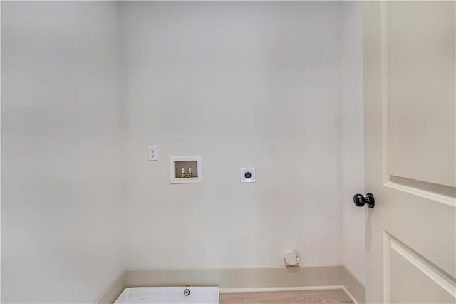 laundry area featuring washer hookup and electric dryer hookup