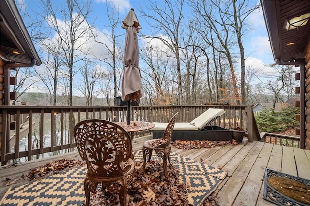 view of wooden terrace