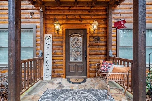 view of doorway to property