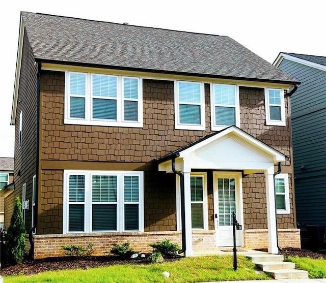 4734 Dewitt Dr, Duluth, GA 30097 - view of front facade featuring brick siding and roof with shingles