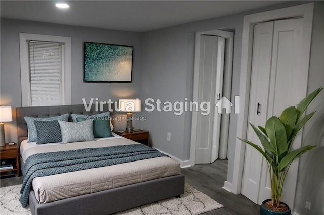 2040 Penelope St NW, Atlanta, GA 30314 - bedroom with wood finished floors, baseboards, and recessed lighting