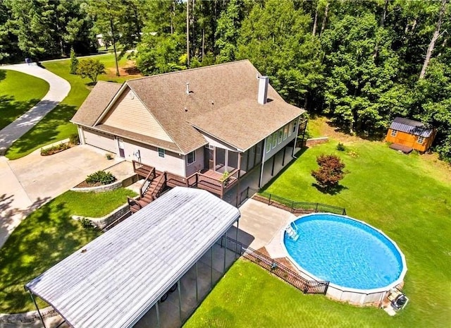 birds eye view of property