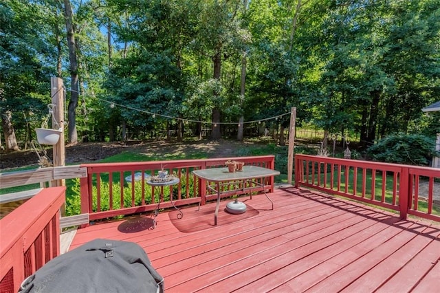 view of wooden deck