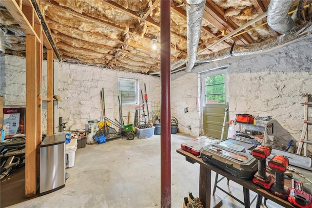 view of basement
