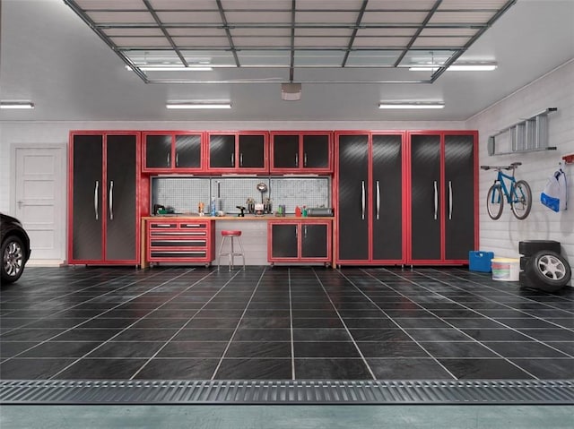 1103 Lynmoor Dr NE, Brookhaven, GA 30319 - garage featuring a workshop area and wine cooler