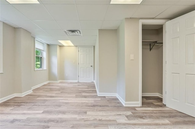 2172 SE Wakita Dr SE, Marietta, GA 30060 - unfurnished bedroom featuring a paneled ceiling, light wood-type flooring, baseboards, and a closet