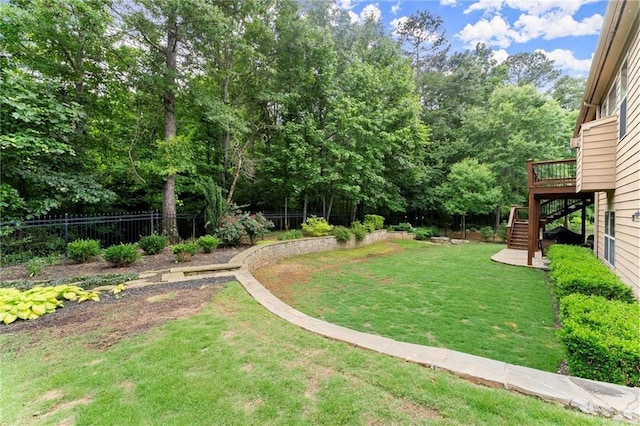 4896 Locklear Way, Marietta, GA 30066 - view of yard featuring stairway and a deck