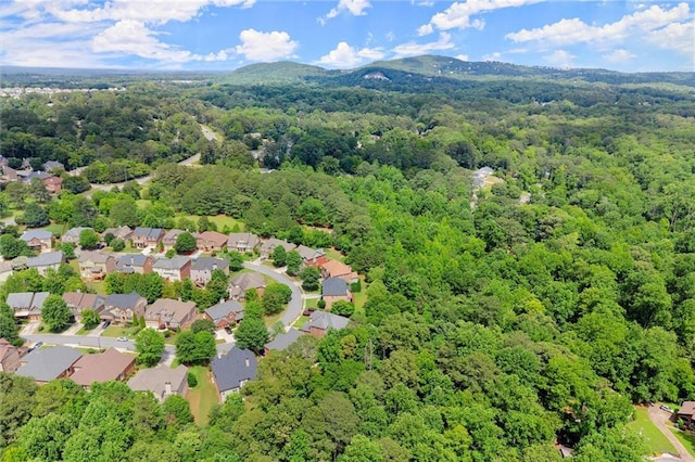 4896 Locklear Way, Marietta, GA 30066 - drone / aerial view of a heavily wooded area and a mountain backdrop