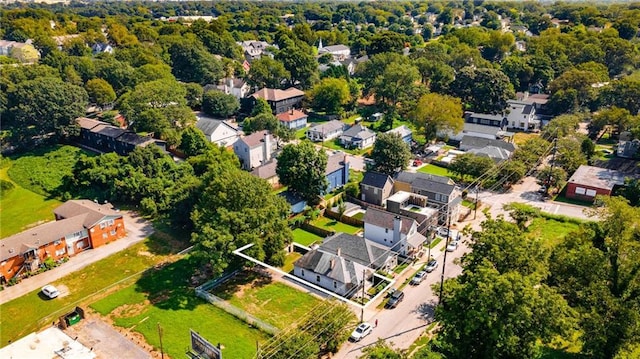 birds eye view of property with a residential view