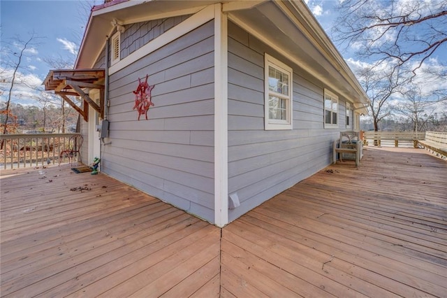 view of wooden deck