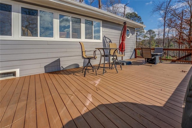 view of wooden deck