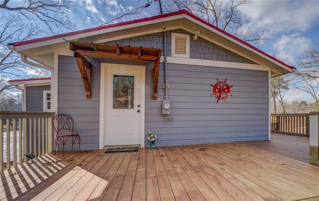 view of wooden deck