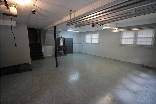 below grade area with stairs