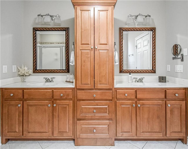 55 Little Barley Ln, Grayson, GA 30017 - bathroom with double vanity and tile patterned flooring