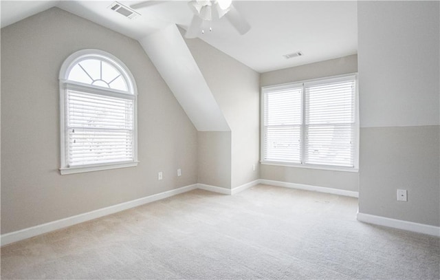 55 Little Barley Ln, Grayson, GA 30017 - bonus room with healthy amount of natural light, lofted ceiling, a ceiling fan, and carpet floors
