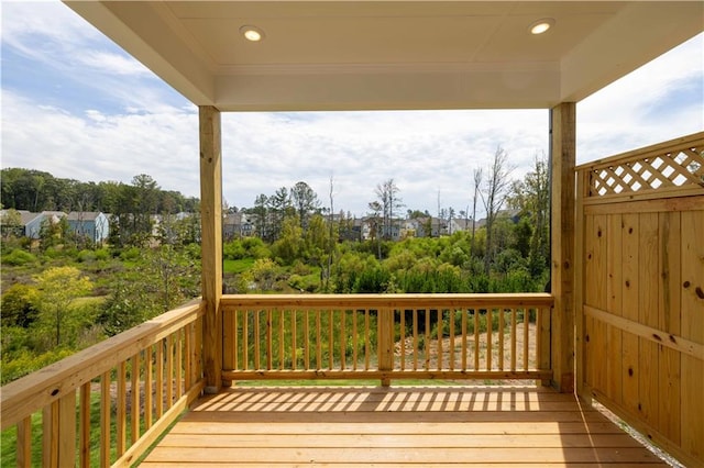 view of wooden deck