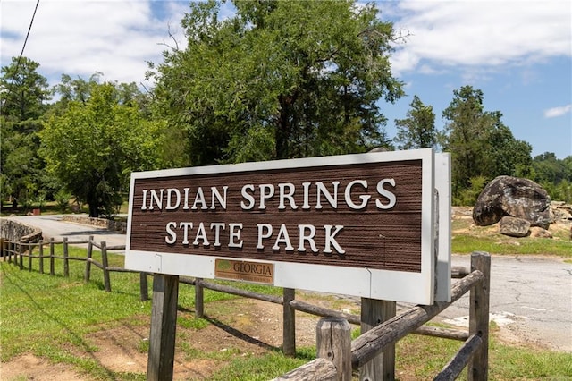 view of community sign