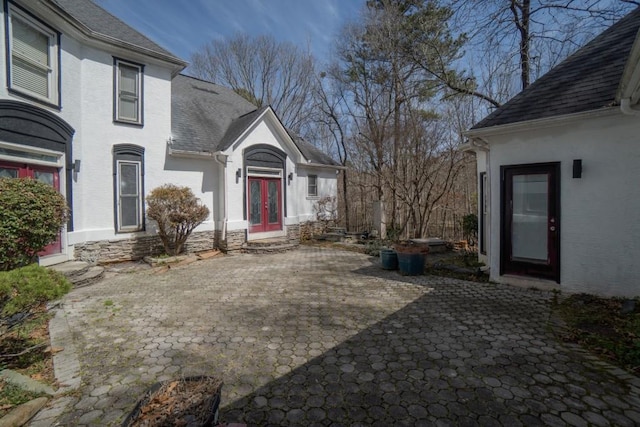 exterior space featuring french doors