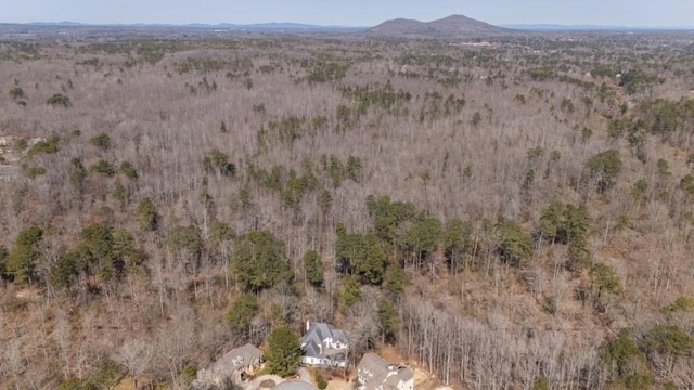 drone / aerial view with a mountain view