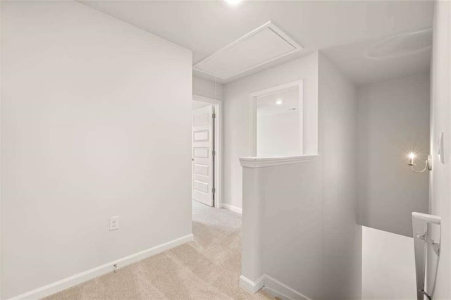 339 Elgin Dr, Lawrenceville, GA 30045 - hall featuring attic access, baseboards, and carpet flooring