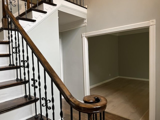 730 Redlion Run, Alpharetta, GA 30022 - staircase with wood finished floors and baseboards