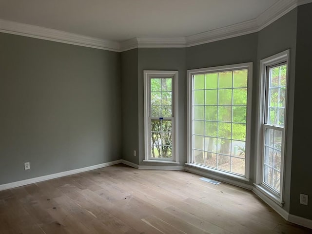 730 Redlion Run, Alpharetta, GA 30022 - spare room featuring baseboards, hardwood / wood-style flooring, and ornamental molding