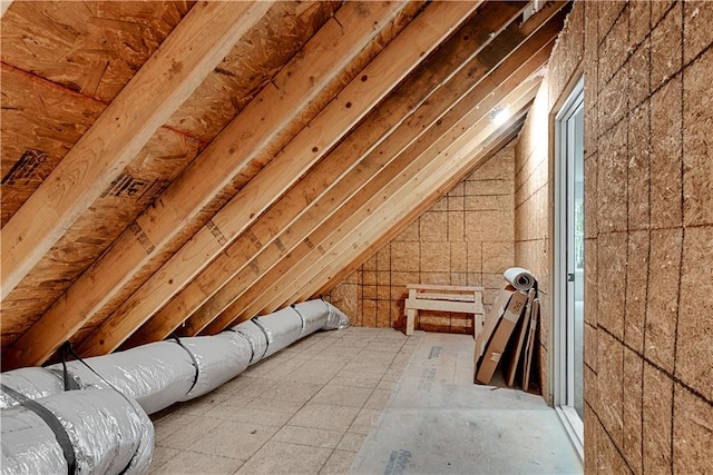 view of attic