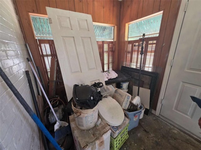 1437 Troupe St, Augusta, GA 30904 - entryway with wood walls