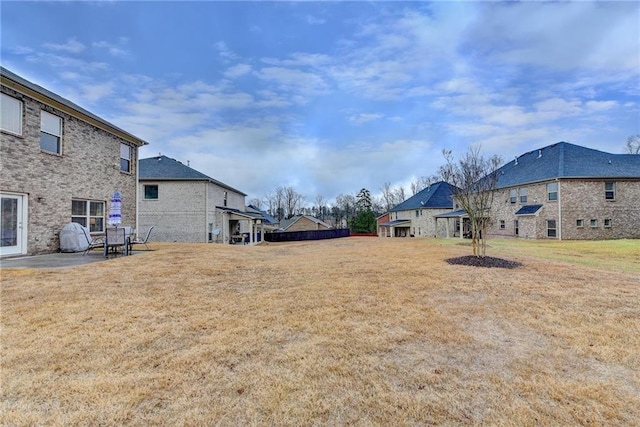 view of yard with a patio area