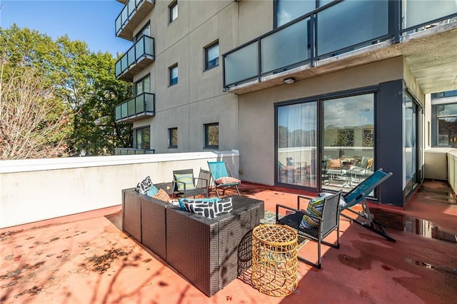 view of patio with outdoor lounge area