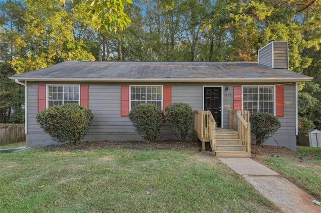 view of front of house with a front yard