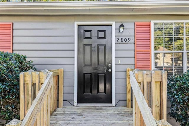 view of doorway to property
