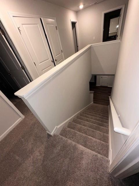30 Barton Ln, Covington, GA 30016 - stairs featuring carpet floors