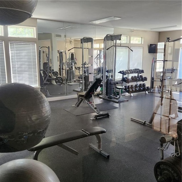 view of exercise room