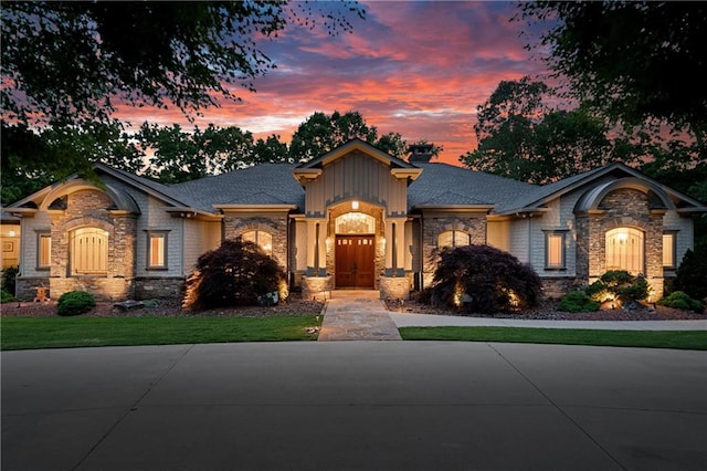 1447 Travis Smith Rd, Clarkesville, GA 30523 - view of front of home with stone siding and roof with shingles