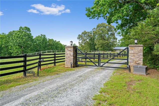 1447 Travis Smith Rd, Clarkesville, GA 30523 - gate featuring a view of rural / pastoral area
