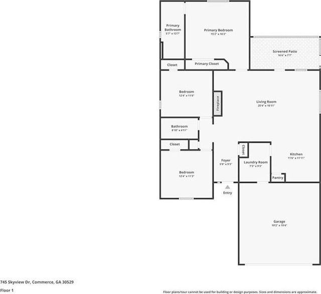 745 Skyview Dr, Commerce, GA 30529 - property floor plan