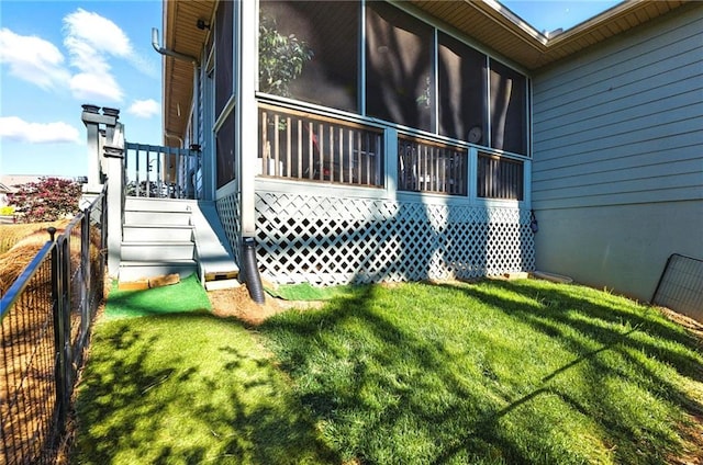 745 Skyview Dr, Commerce, GA 30529 - view of side of property featuring a sunroom and stairs