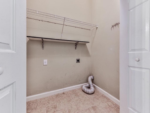5090 Eubanks Rd, Woodstock, GA 30188 - laundry room with hookup for an electric dryer and baseboards