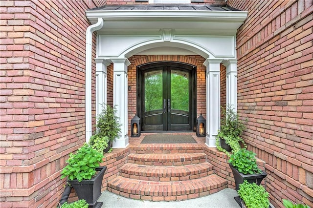 452 Brushstroke Ct SE, Marietta, GA 30067 - property entrance with french doors and brick siding