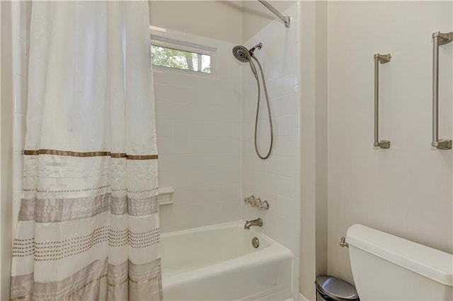 452 Brushstroke Ct SE, Marietta, GA 30067 - bathroom with shower / bath combo with shower curtain and toilet