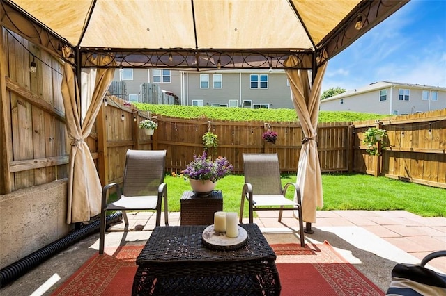554 Rendevous Rd, Acworth, GA 30102 - fenced backyard with a gazebo and a patio