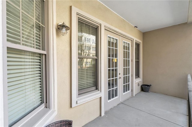 exterior space with french doors