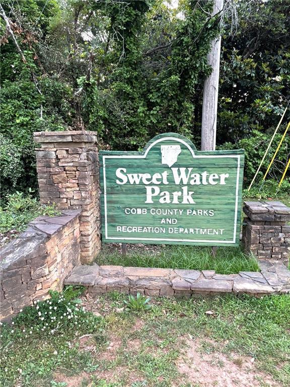 view of community sign