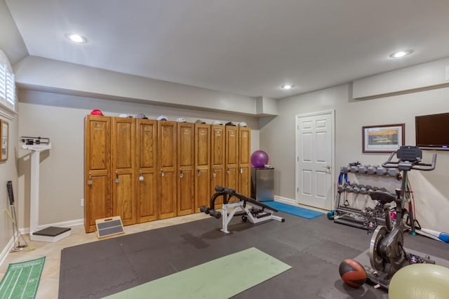 view of exercise room