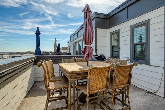 view of patio / terrace featuring a balcony