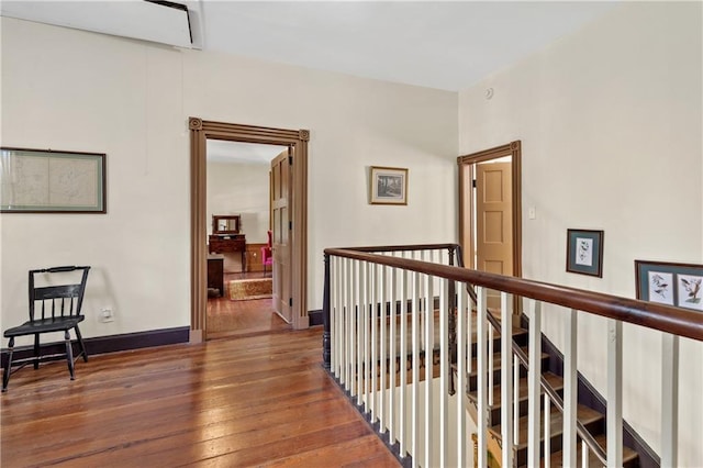 hall featuring dark hardwood / wood-style floors