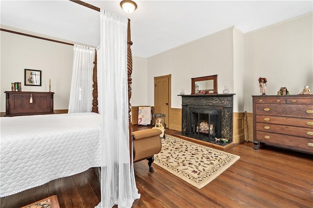 bedroom featuring wood-type flooring