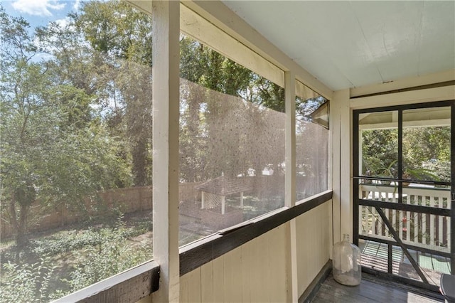 view of sunroom / solarium