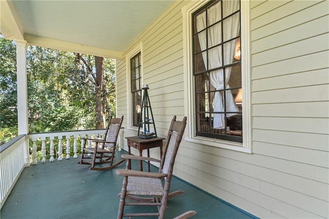 balcony with covered porch